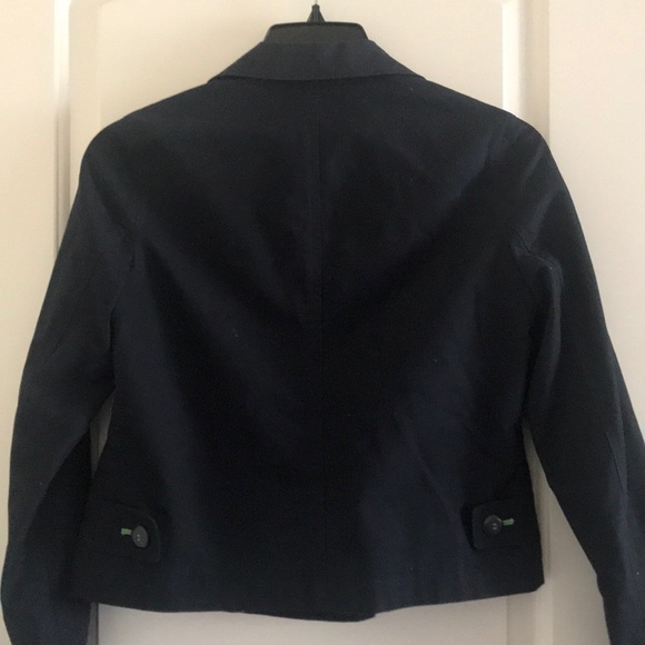 Liz Claiborne 100% Cotton Navy Blue Jacket - Picture 9 of 11